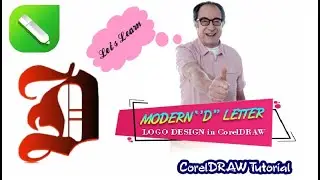 Modern D Letter Logo Design in Coreldraw🔥#lettereffect #mrhowsenior