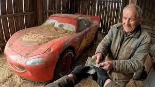 POV ASMR Car Restoration | 2006 Lightning McQueen Buried in Barn Dust &mdash; $320 Rescue