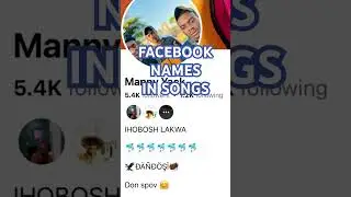 FACEBOOK NAMES IN SONGS #shorts #fyp #viralvideo #funny #facebook #song #lol #maniac