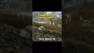 Skyrim: Trump Fight Illegal Giants #skyrim #gaming #shorts