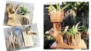 Recycle Tree Branches into pots. model 3