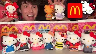 CHEGOU HELLO KITTY NO MC DONALD&acute;S! COLE&Ccedil;&Atilde;O COMPLETA PEL&Uacute;CIAS HELLO KITTY DO MCLANCHE FELIZ!