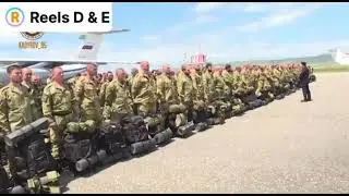 Group of Chechen volunteers going to war in Ukraine.
