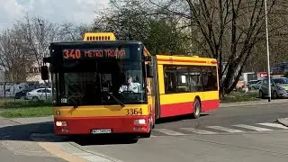 Przejazd Manem NG313 #3364 (MZA WARSZAWA) Na linii 340