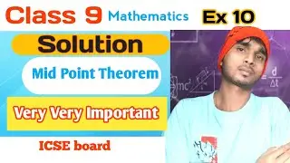 Mid Point Theorem | Class 9 ICSE Maths | Easy Geometry Solution | SuPhyKar
