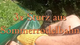 Dreimal aus der Sommerrodelbahn gefallen Schliersee Bergalm 2023
