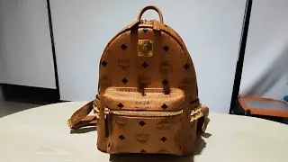 UNBOXING MCM STARK SIDE STUDS BACKPACK IN VISETOS MINI COGNAC