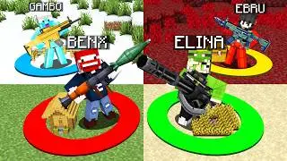 EINGESPERRT in einem WAFFEN KREIS in Minecraft