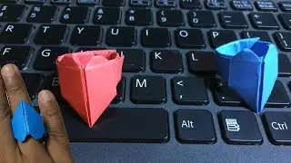 [ DIY ] - How To Make Easy Paper Love/Heart Ring ( Origami Love Ring ).