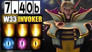 w33 Invoker - Mid VS Rubick | Dota 2 Gameplay