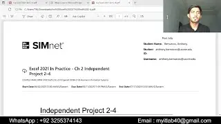 Simnet Excel 2021 In Practice - Ch 2 Independent Project Chapter 2-4 Mac Alt|Help In 1, 2, 3, 4, 5