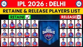 IPL 2026 | Delhi Capitals Team Retain & Release Players List For IPL 2026 | DC Team 2026