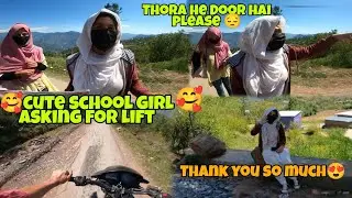 girl Asking for lift💕For the first time💕On my apache160😍school girl.. @hkchohan4707 #cute #viral