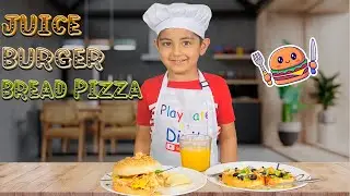 Burger | Bread Pizza | Juice | Food Videos For Kids | Educational Videos For Toddlers | Snacks