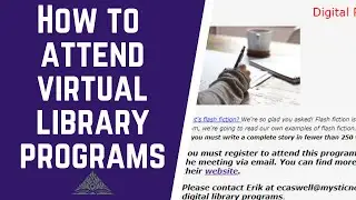Attend Virtual Library Programs!