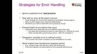 CS1PC C++ Week 4-2-2: Dealing with errors in C++