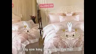 Bộ chăn ga gối Lụa cao cấp 0845HM - Xưởng Sản Xuất Chăn Ga Gối Đệm Jolie'fam