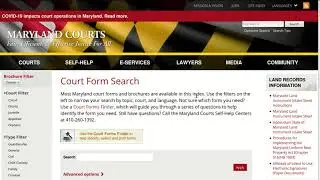 Law Library Tutorial Video for Searching MD Court Forms