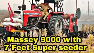 9000 ਨੂੰ ਸੁਪਰ ਸੀਡਰ ਤੇ ਚਲਾ ਕੇ ਵੇਖਿਆ Massey 9000 tested with Panesar Super Seeder