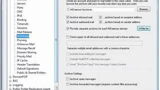 Come configurare l'archiviazione nel server di posta elettronica MDaemon