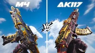 Free M4 Legendary Vs. AK117 | Which is better? 🤔 | iPhone 14 ( 4 finger + Gyro) | CODM 🔥