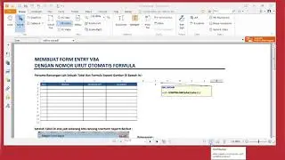 FORM ENTRY VBA TOMBOL SIMPAN DAN NOMOR URUT OTOMATIS