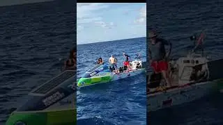 Met a rowing boat in the ocean. Worlds toughest