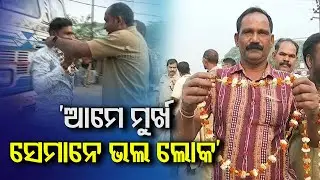 Odisha Driver Mahasangha offers floral garland to drivers not obeying protest