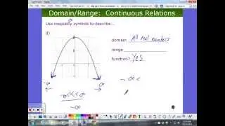 Domain and Range of Relations and Functions / Set Builder Notation