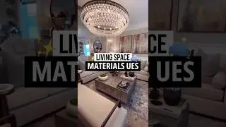 Luxury Living Room Design | Natural Stone, Warm Wood & Luxe Fabrics #shorts