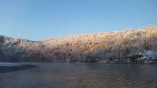 Leaving Cotter Trout Dock in the snow