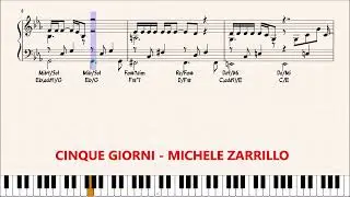 CINQUE GIORNI - MICHELE ZARRILLO - preview spartito pianoforte (info in descrizione)