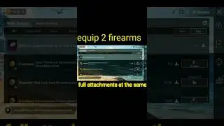equip 2 firearms with full attachments at the same#bgmi #shorts #mission