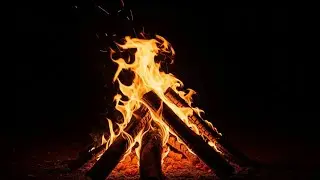 Campfire in the Dark 🔥 Crackling Fire Sounds for Deep Sleep & Relaxation (10 Hours)