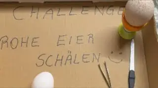 Rohe Eier schälen 🤣 Challenge.