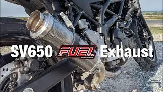 Suzuki SV650 AL7 - Exhaust Sound Comparison. Stock Vs Fuel Slip-on Muffler