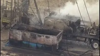 2 injured in oil rig fire