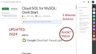 Cloud SQL for MySQL : Qwik Start || SHORT TRICK || GSP151