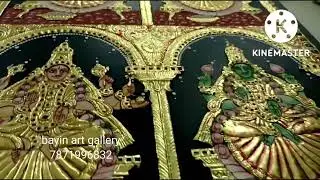 tanjore painting antique finishing ashtalakshmi 36x36
