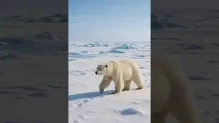 When the Arctic Turns Into a Skate Park: Polar Bear Shreds the Ice 🐻&zwj;❄️🛹 #polarbear #skateboarding