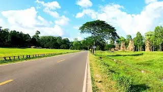 Driving, Beautiful Village in Cambodia, Siem Reap Town Rural Areas ( Nov 2022 ) | Sumsooth
