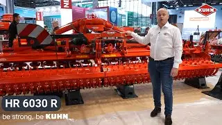 KUHN &ndash; Pr&eacute;sentation herse rotative repliable HR 6030 R