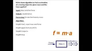 Class 10th || Computer Science||  Chp#1 Algortithm to Find Acceleration #fbise #fbiseislamabad