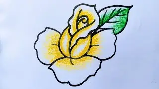 How to draw rose drawing easy / Rose drawing easy 