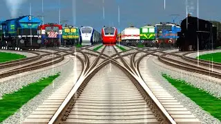 Norfolk southen Cross / train gameplay / Train simulator classic railroad Forked track / train 