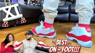 JORDAN 11 CHERRY REVIEW WITH MY WIFE & BEST ON FOOT!!!