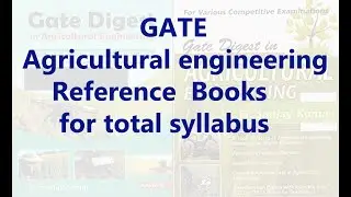 GATE Agricultural engineering reference books list  for all subjects