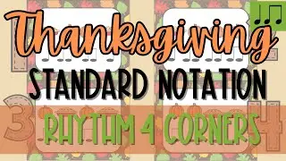 Thanksgiving Pumpkin Pie Rhythm Four Corners Standard Notation