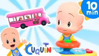 Wheels of the bus pink color | Fun Songs with Cleo & Cuquin