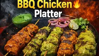 Restaurant Style BBQ Chicken || How to make chicken    Hariyali and tikka kabab easily||